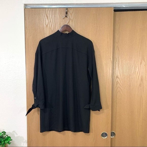 Aritzia Babaton Womens Black Long Sleeve Shift Dress Mock Neck Size XS - Picture 7 of 8